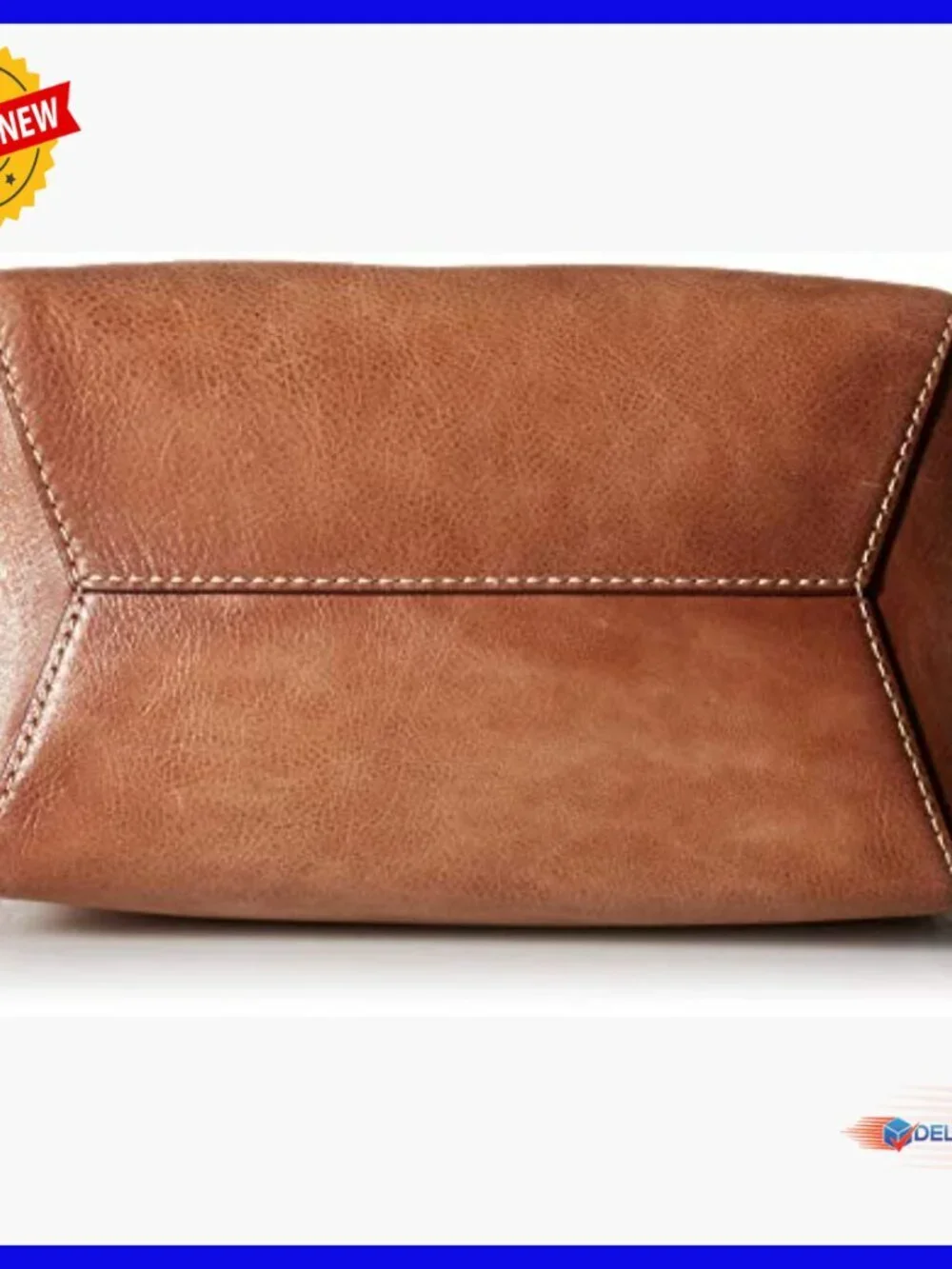 Leather Hobo Bag with Adjustable Strap, 4 Pockets, Magnetic Closure